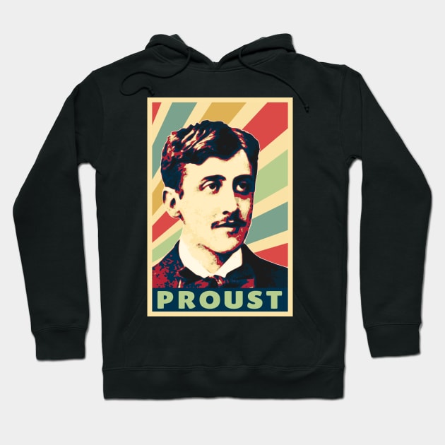 Marcel Proust Vintage Colors Hoodie by Nerd_art